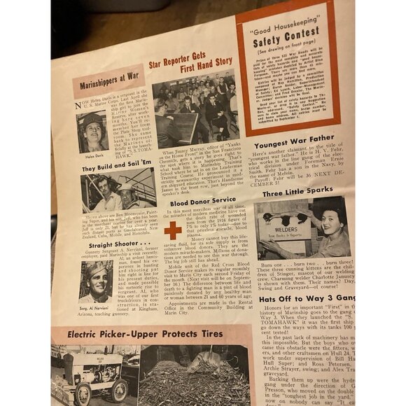 WWII Shipyard Magazine The Marin-er Rita Hayworth Black Interest Sausalito Navy - Picture 6 of 14